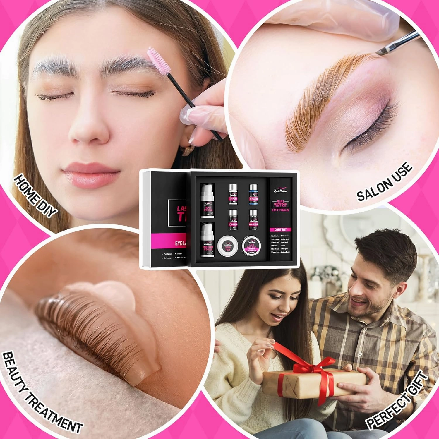 Upgraded Lash Lift & Brow Lamination 6 IN 1, Instant Eyebrow Lamination Kit for Trendy Fuller, Quick Curling Perming & Voluminous Lashes with All Tools, Eyelash Perm Kit for Salon & Home Use