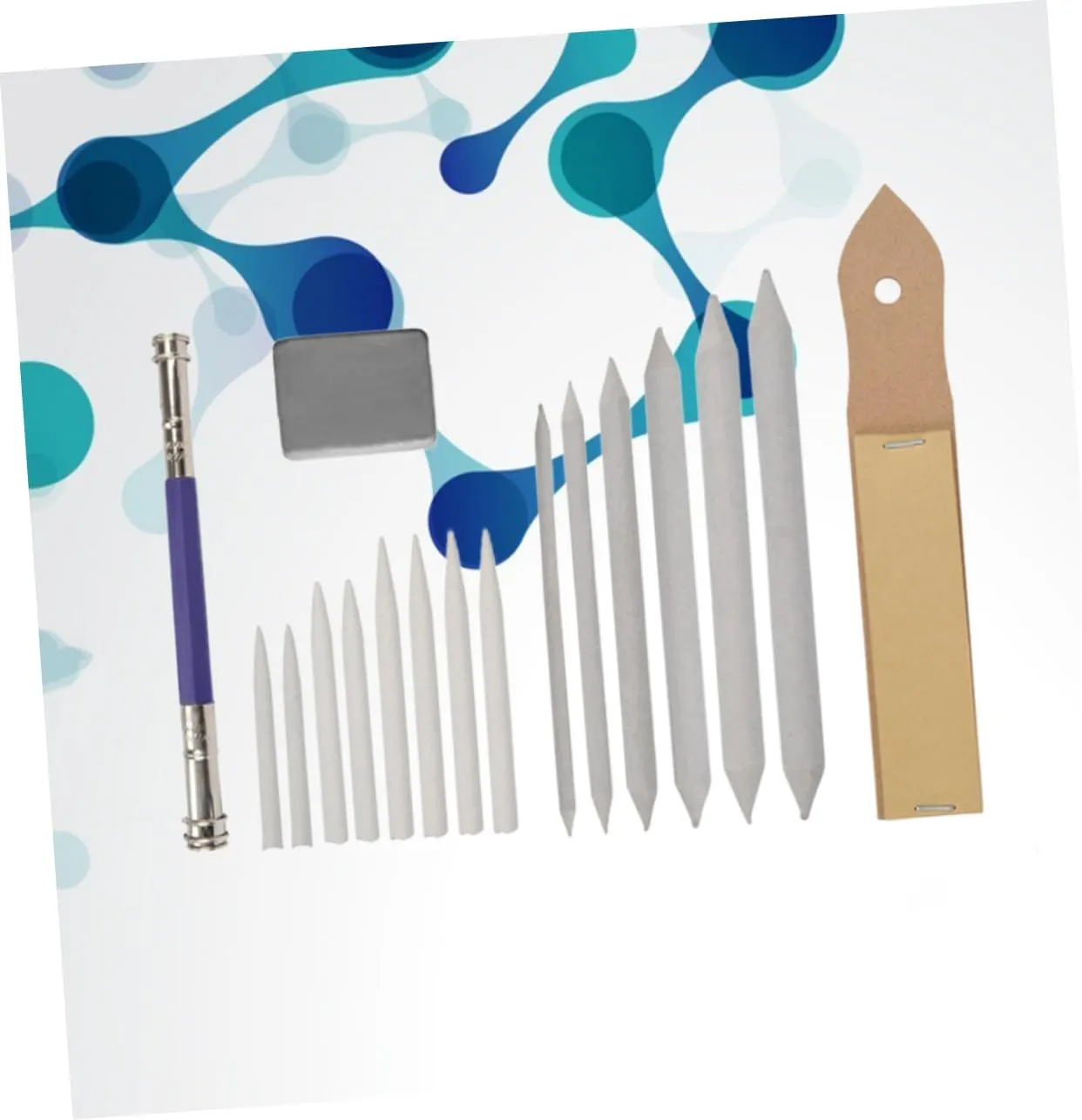 VILLCASE Pcs Eraser Extender Sketch Tools for Art Drawing Stump Blending Paper Stumps Reusable Pastel Blending Erasable Sandpaper
