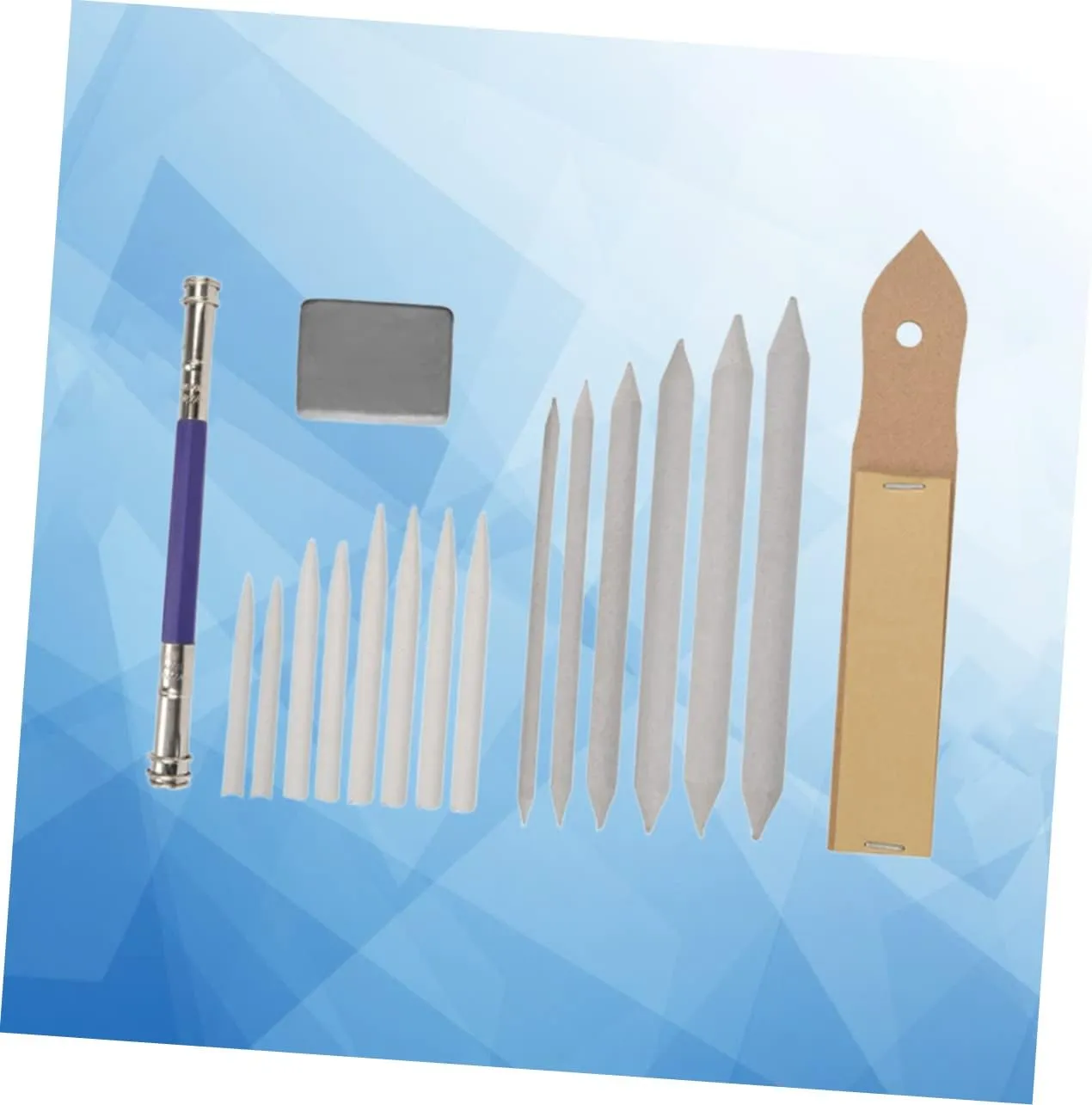 VILLCASE Pcs Eraser Extender Sketch Tools for Art Drawing Stump Blending Paper Stumps Reusable Pastel Blending Erasable Sandpaper