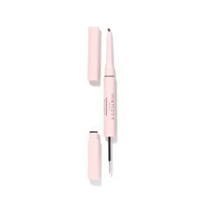 Wander Beauty Upgraded Brow Pencil & Eye Brow Gel - Dark Brown - 2 in 1 Eye Brow Makeup With Castor Oil, Peptides & Panthenol - Two-Sided Brow Filler, Definer, & Lifter for Fuller Brows - 0.05 fl oz
