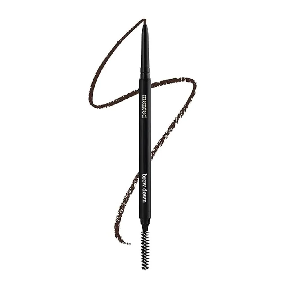 Waterproof Eyebrow Pen with Brush, Brow Pencil & Lash Spoolies for Eyelash Extensions, Eye Brow Pencils for Women, Eyelash Brush & Spoolie Combo, Eyebrow Makeup Tool Set, Brow Down (Deep Brown)
