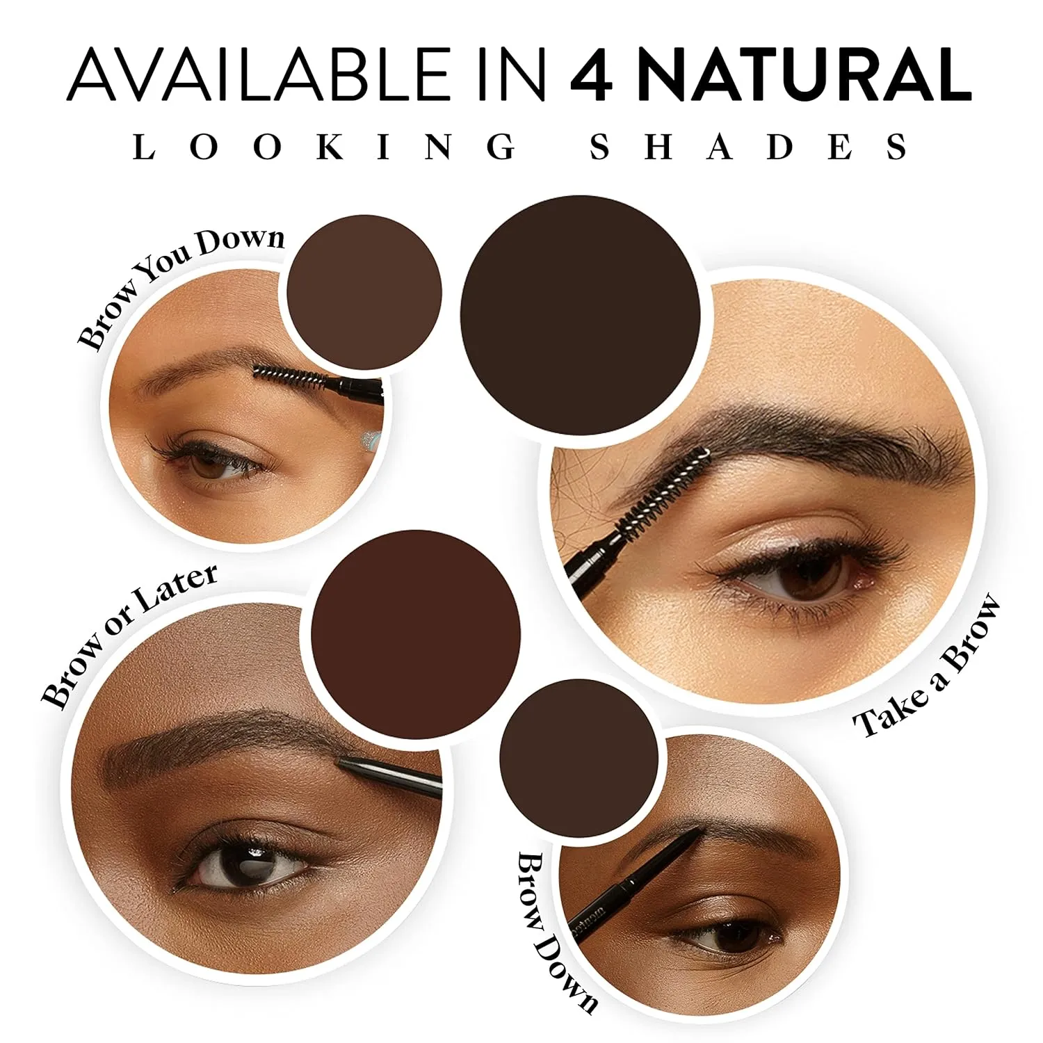Waterproof Eyebrow Pen with Brush, Brow Pencil & Lash Spoolies for Eyelash Extensions, Eye Brow Pencils for Women, Eyelash Brush & Spoolie Combo, Eyebrow Makeup Tool Set, Brow You Know (Light Brown)