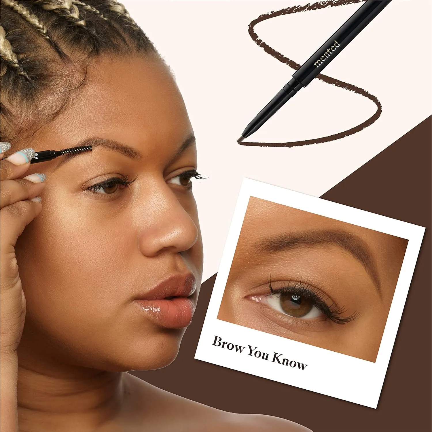 Waterproof Eyebrow Pen with Brush, Brow Pencil & Lash Spoolies for Eyelash Extensions, Eye Brow Pencils for Women, Eyelash Brush & Spoolie Combo, Eyebrow Makeup Tool Set, Brow You Know (Light Brown)
