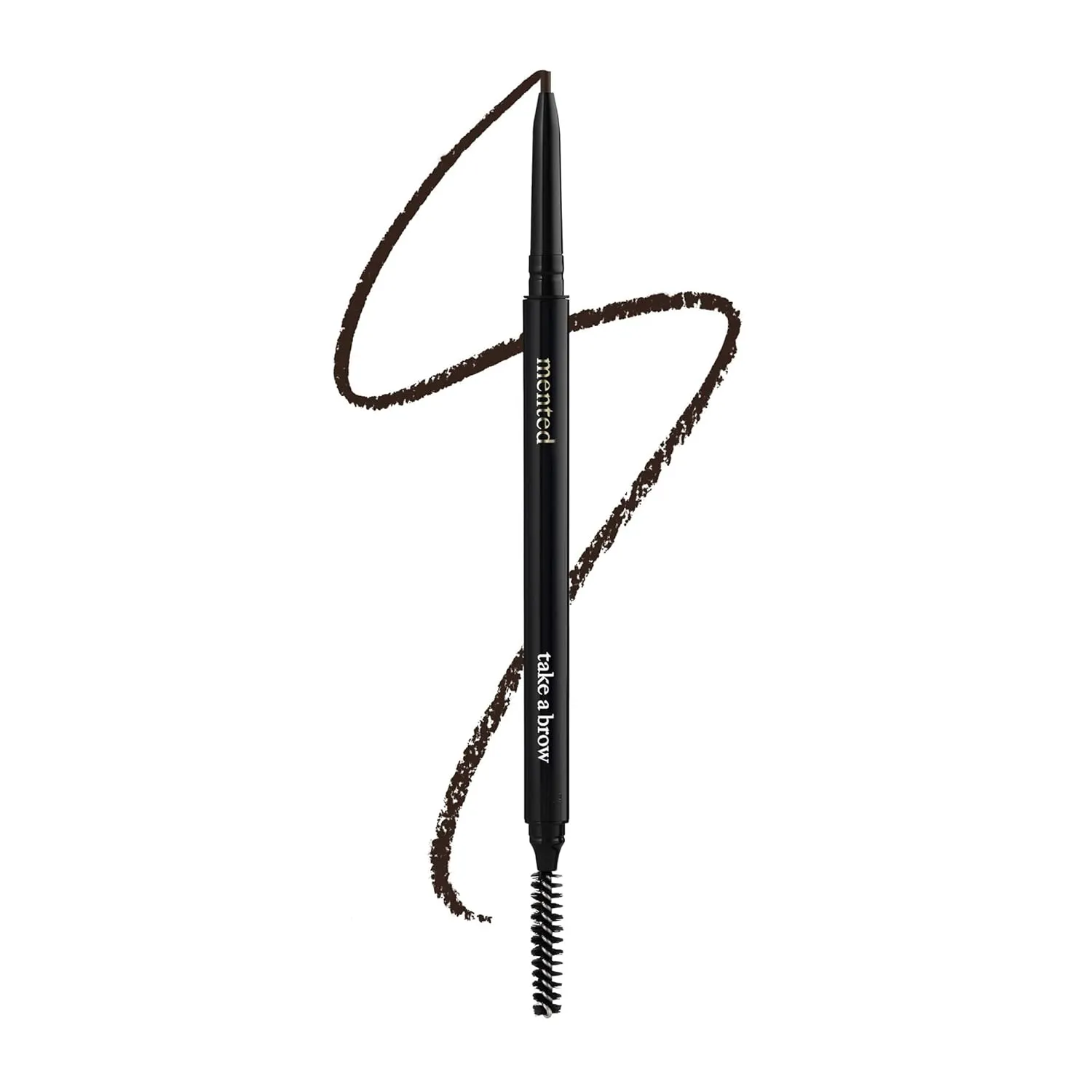 Waterproof Eyebrow Pen with Brush, Brow Pencil & Lash Spoolies for Eyelash Extensions, Eye Brow Pencils for Women, Eyelash Brush & Spoolie Combo, Eyebrow Makeup Tool Set, Take A Brow (Black Brown)
