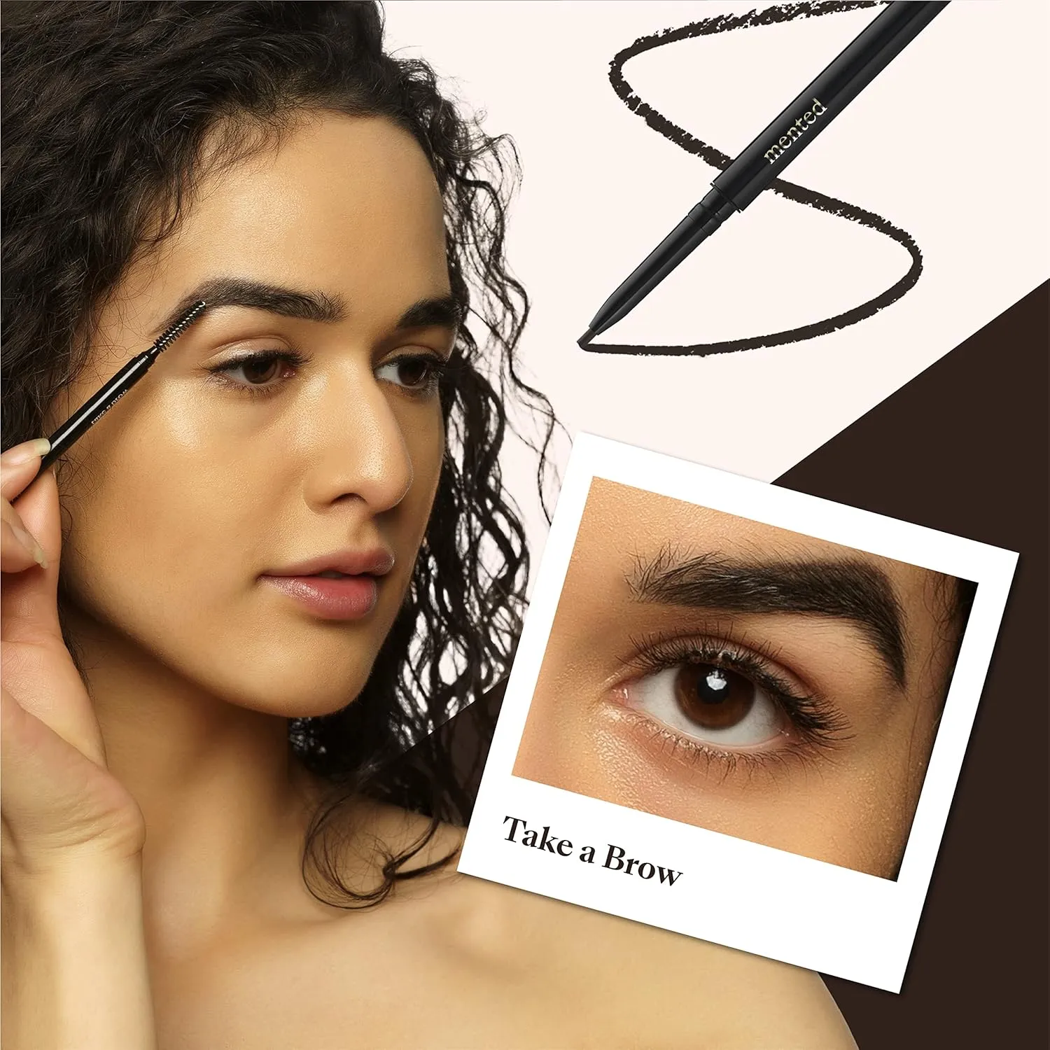 Waterproof Eyebrow Pen with Brush, Brow Pencil & Lash Spoolies for Eyelash Extensions, Eye Brow Pencils for Women, Eyelash Brush & Spoolie Combo, Eyebrow Makeup Tool Set, Take A Brow (Black Brown)
