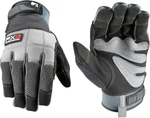 Wells Lamont Men's FX3 Breathable Mesh Work Gloves, Medium (7855M), Grey