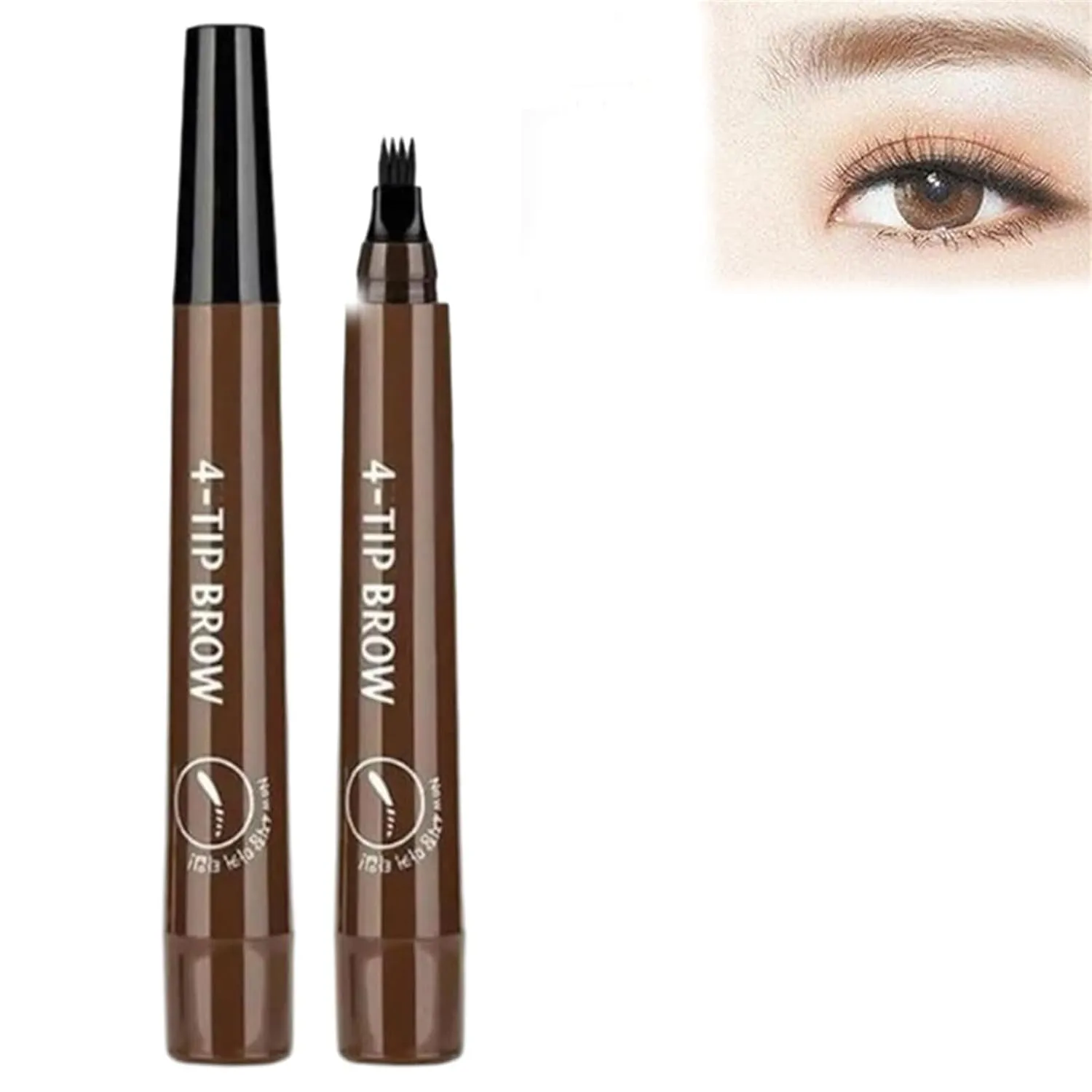 Whimsyard 3D Microblading Eyebrow Pen - Natural Brow Pencils, Light Brown