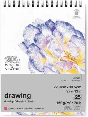 Winsor & Newton Classic Drawing Paper Pad, 9" x 12", Natural White
