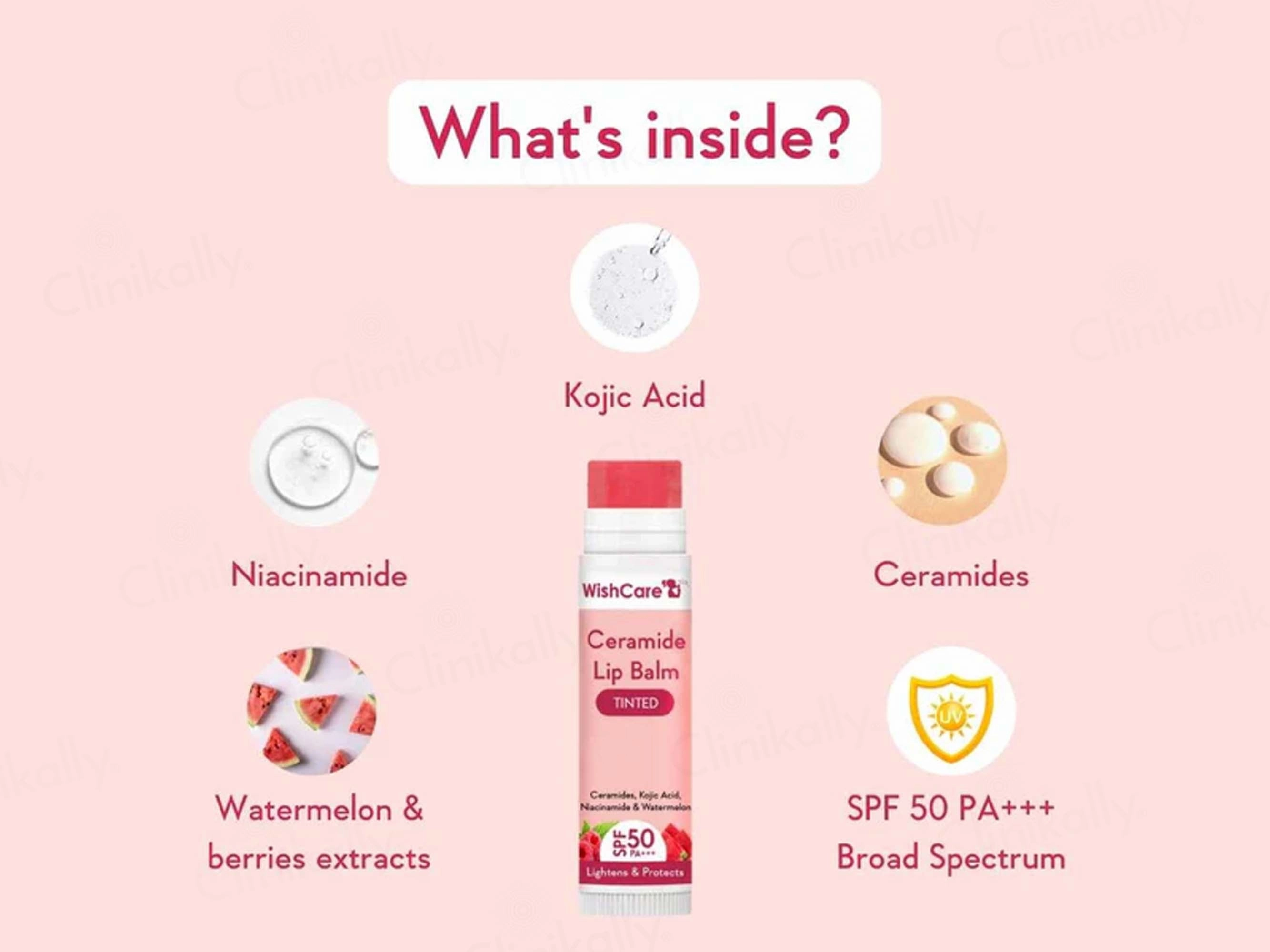 WishCare Ceramide Lip Balm - Tinted SPF 50 PA   