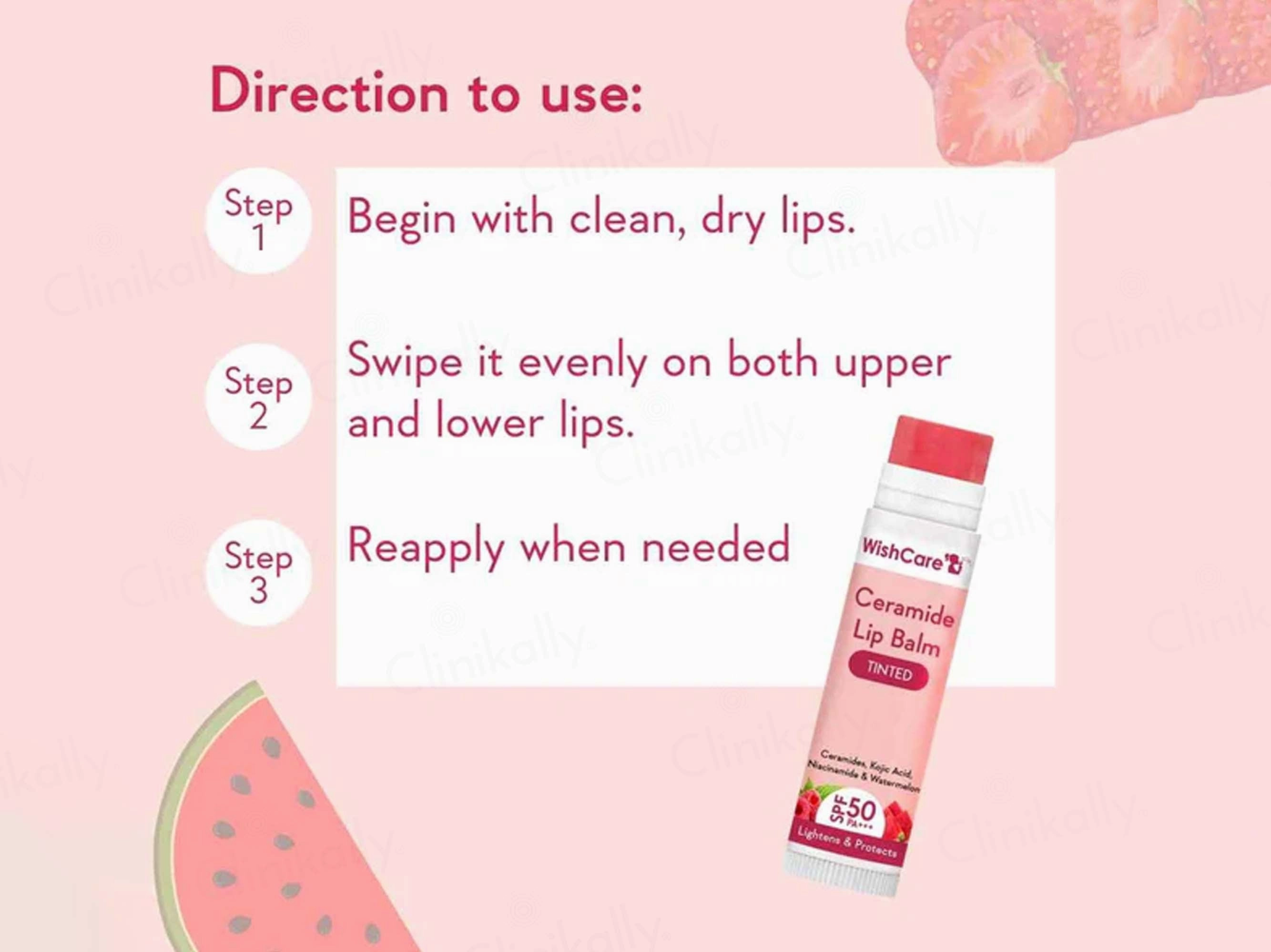 WishCare Ceramide Lip Balm - Tinted SPF 50 PA   