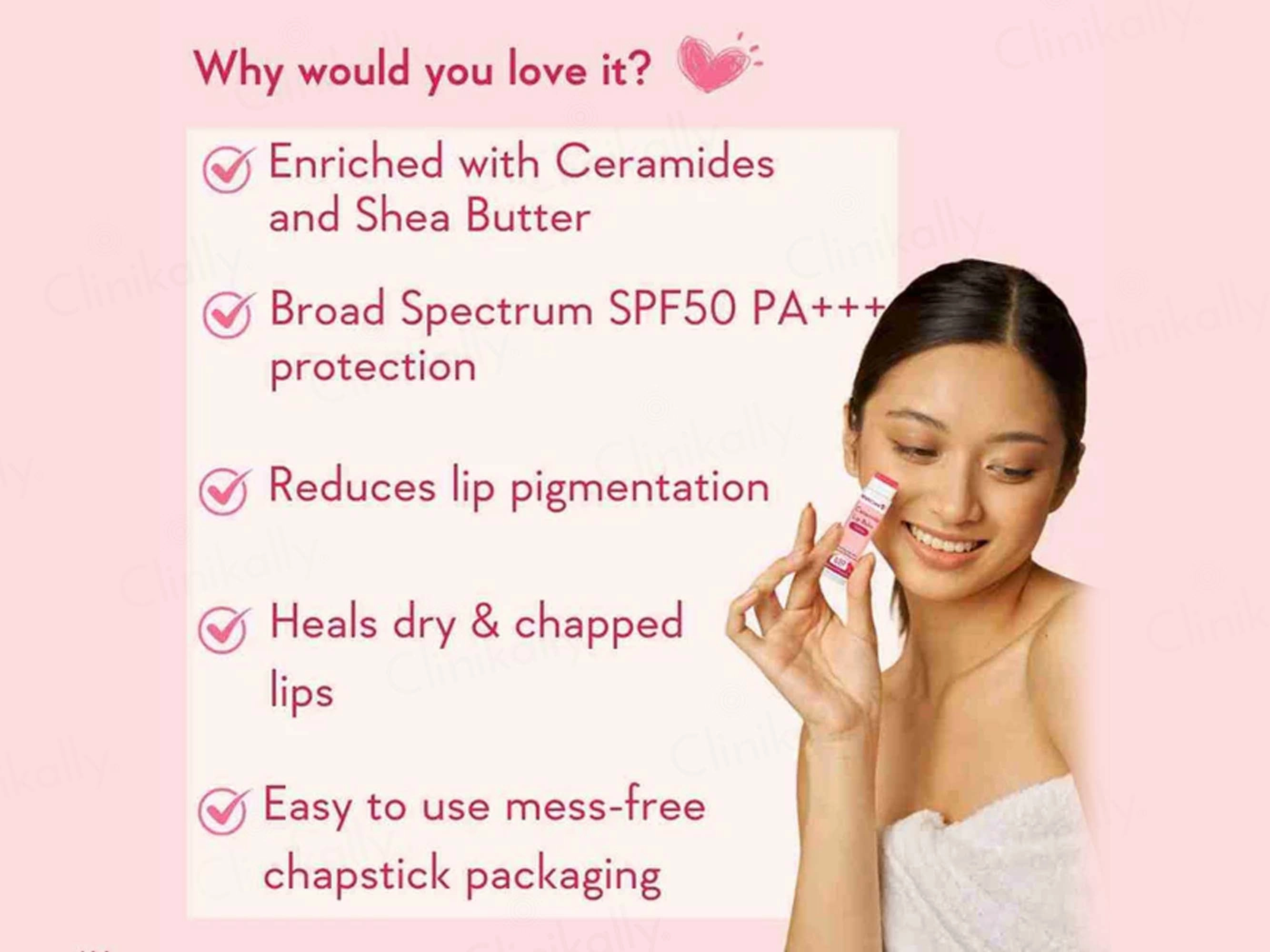 WishCare Ceramide Lip Balm - Tinted SPF 50 PA   