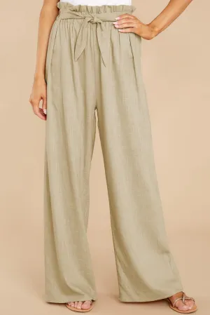 Women's Cotton Linen Casual Adjustable Tie Knot Trousers Boho Palazzo Beach Pants Loose Fit Wide Leg Work Pant