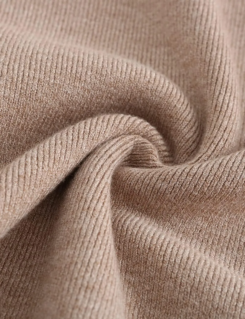 Womens Knee Length Knitted Ribbed Winter Turtleneck Bodycon Sweater Dresses 7628