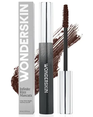 Wonderskin Infinite Rizz Mascara - Brown Mascara For Volume And Length, Long-Wear, Smudge-Proof & Water-Resistant Volumizing Lash Makeup (Brown)