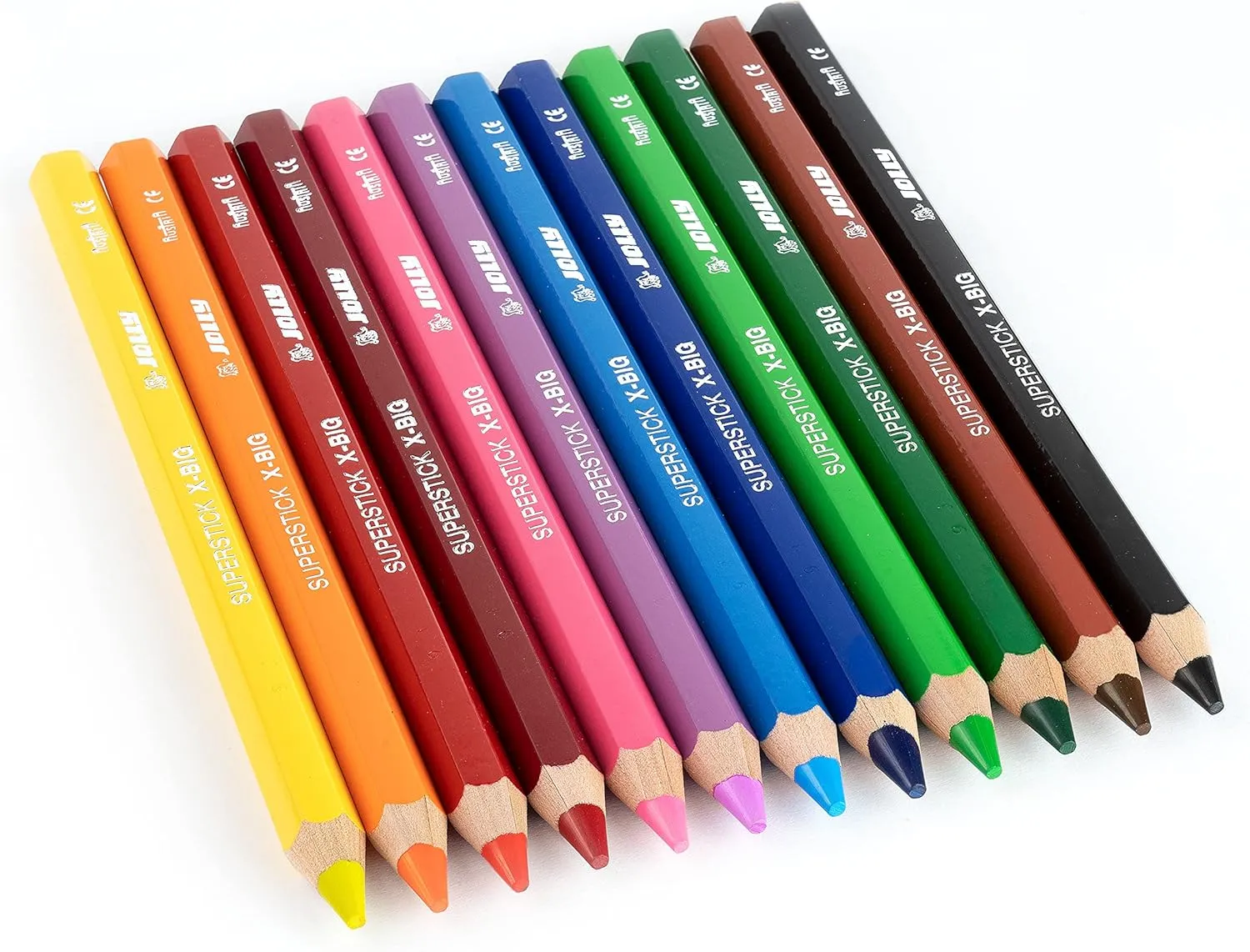 X-Big Jumbo Colored Pencils; Set of 24 (2-pack of 12), Perfect for Special Needs, Art Therapy and Early Learners, Multicolor