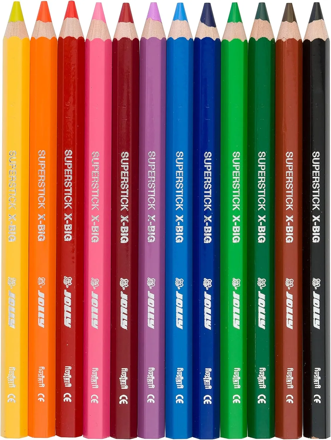 X-Big Jumbo Colored Pencils; Set of 24 (2-pack of 12), Perfect for Special Needs, Art Therapy and Early Learners, Multicolor