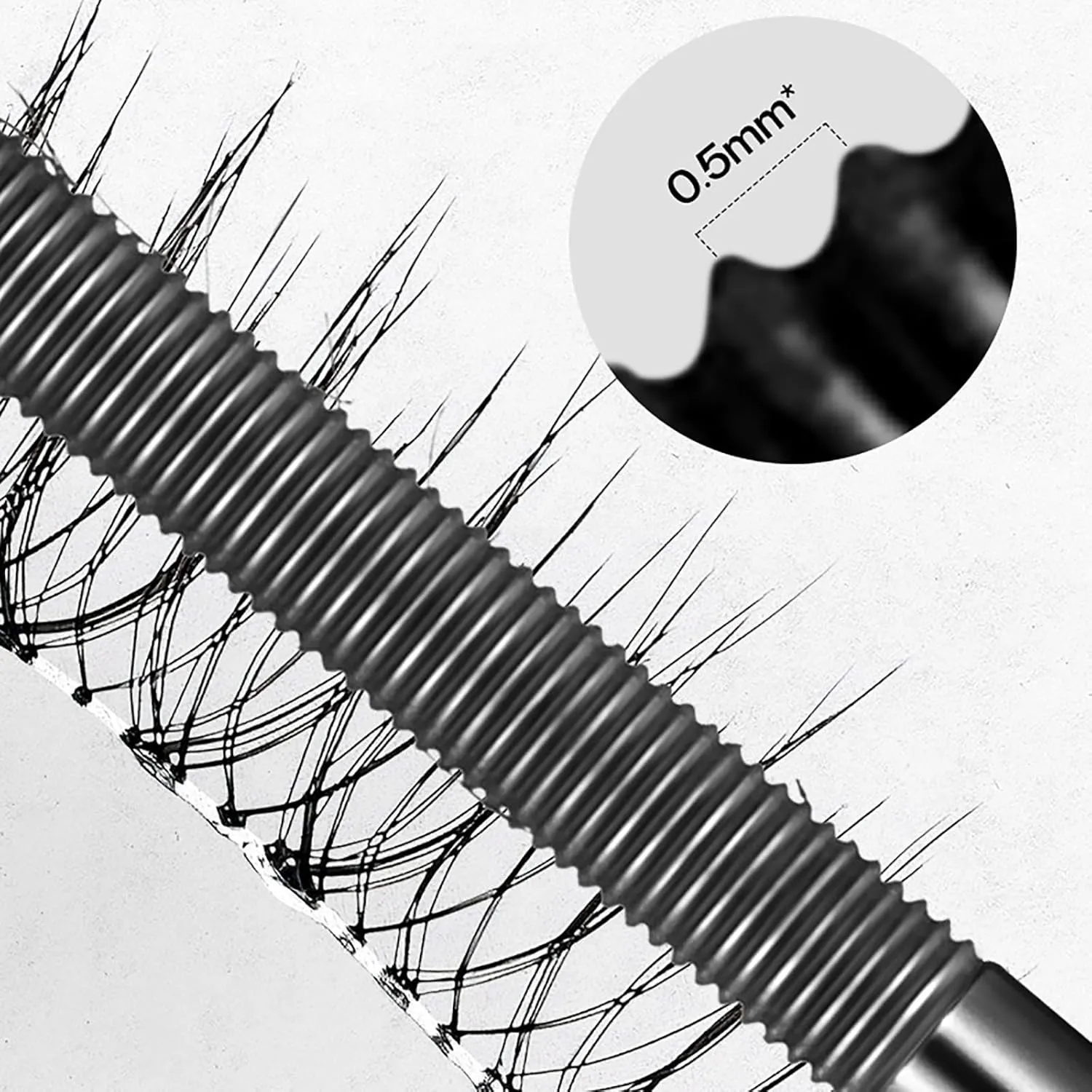 XIRUJNFD Steel Pipe Eyelash Primer, Iron Wand Mascara, 3D Curls, Waterproof, Long-Lasting, Precise Application (2 Pcs)
